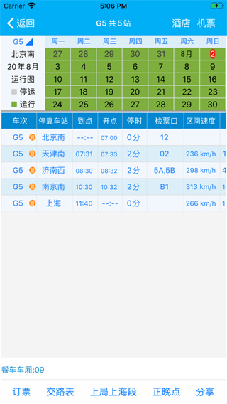 路路通最新时刻表截图