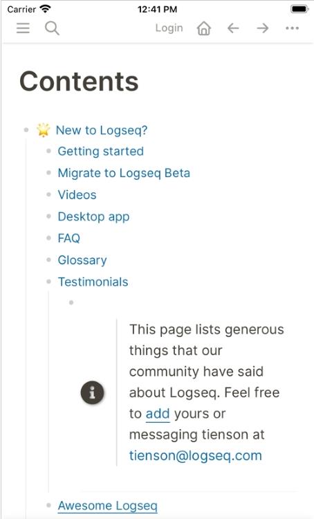Logseq大纲笔记截图