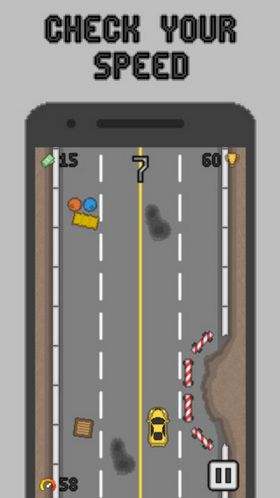 像素车公路赛车手截图
